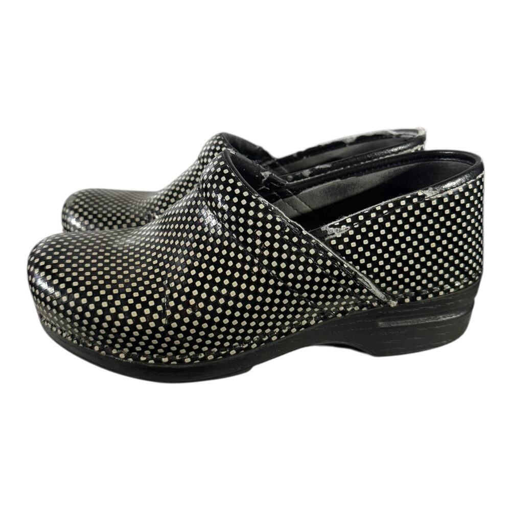 Dansko Professional Clogs Patent Leather Black White Checkered Women’s US 8 - Picture 4 of 8